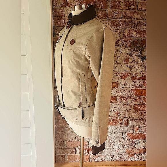 Women’s Holden Outerwear Ski Snowboard Jacket Belted Beige Brown Size M … - Picture 4 of 7